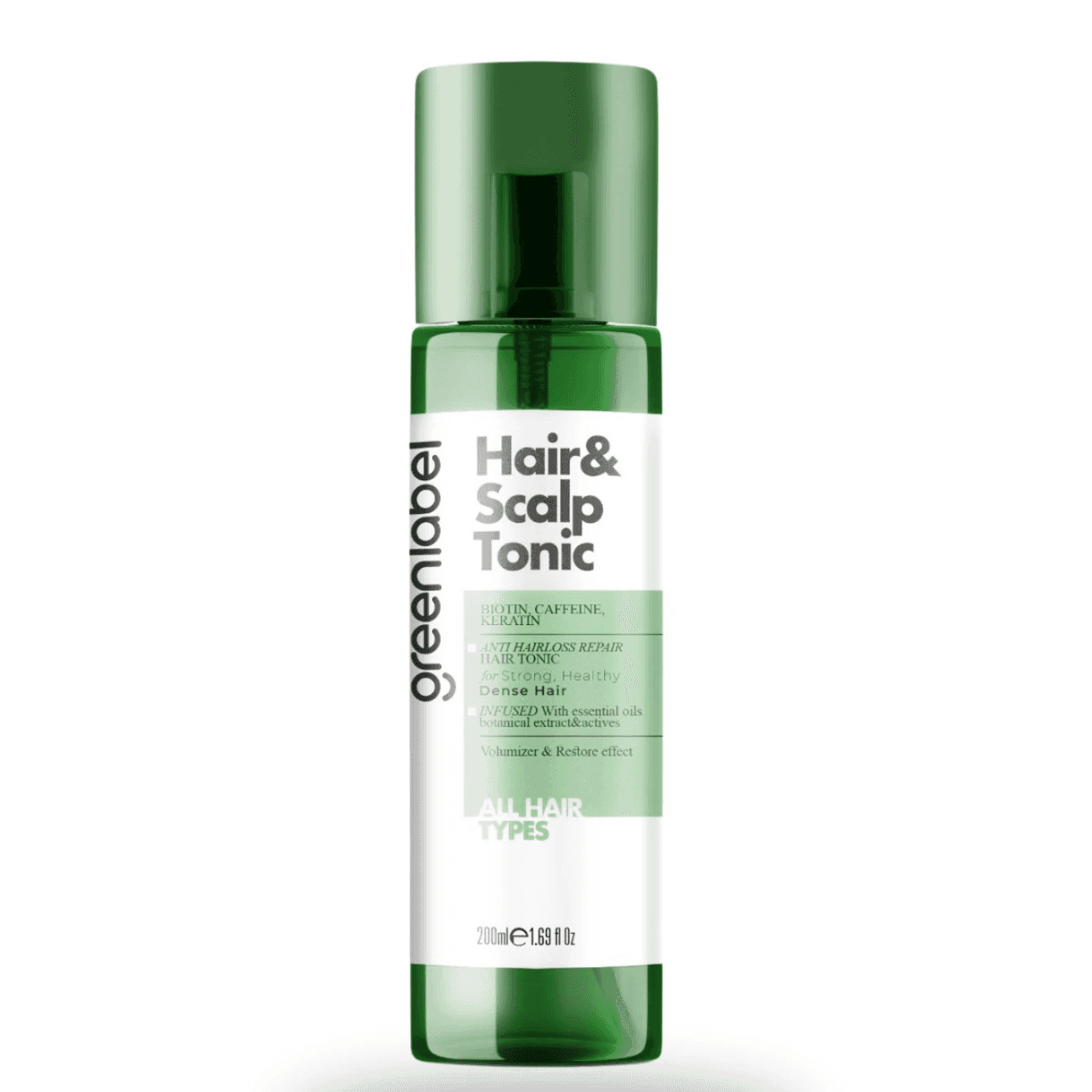 Greenlabel Biberiye Sulu Biotin, Caffeine ve Keratin İçeren Saç ve Saç Derisi Güçlendirici ve Dökülme Karşıtı Hair & Scalp Tonic 200 mL x 12 Adet