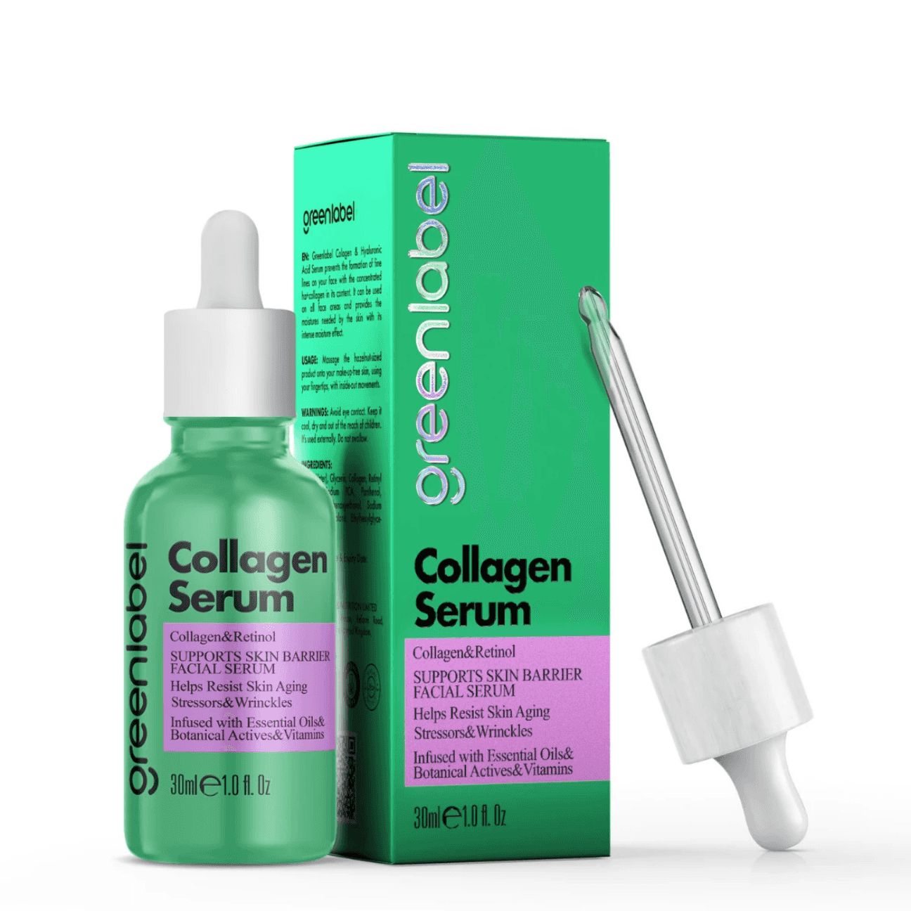 Greenlabel Kırışıklık Karşıtı Anti-Aging Kolajen Retinol Cilt Serumu 30 mL x 12 Adet