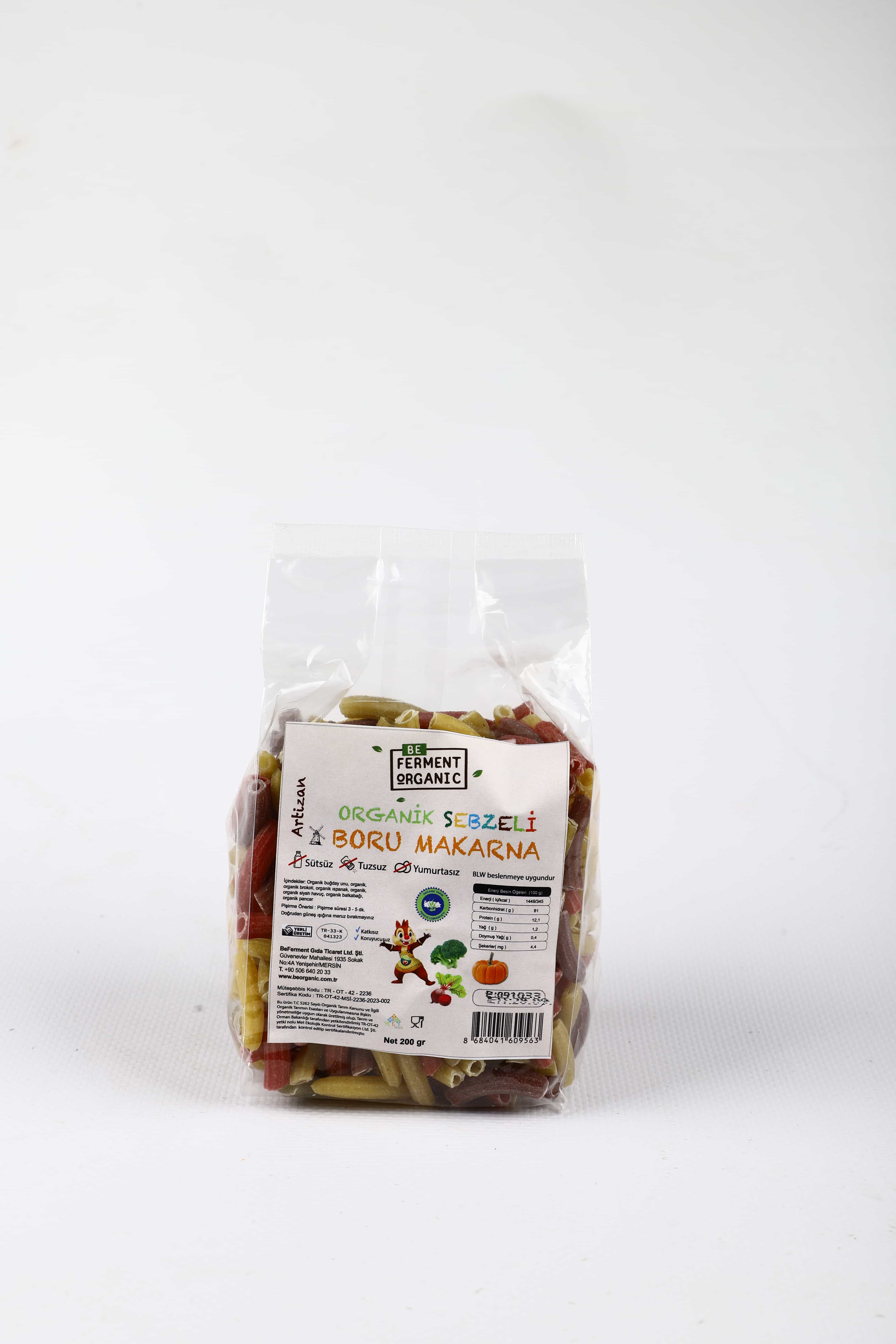Beferment Organic Boru Makarna 200 g x 4 Adet