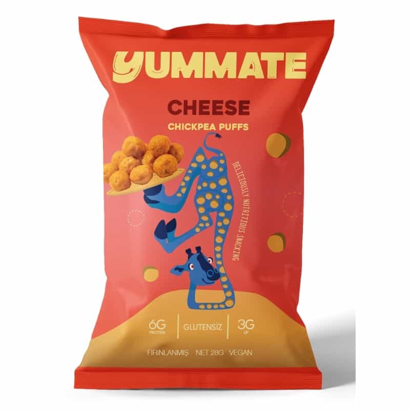 Yummate Peynir Aromalı Vegan Glutensiz Nohut Cipsi 28 g x 18 Adet