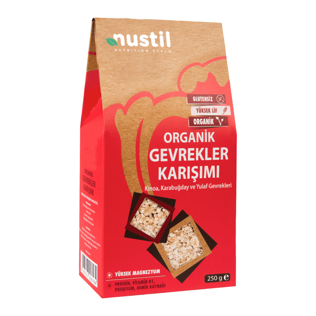 Nustil Organik ve Glutensiz Gevrekler Karışımı 250 g x 6 Adet