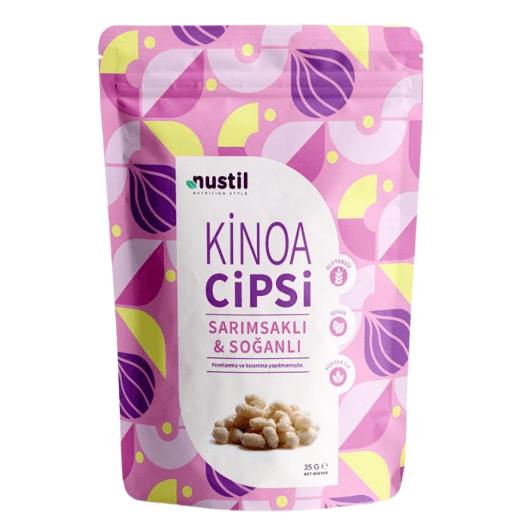 Nustil Glutensiz Kinoa Cipsi Sarımsak Soğanlı 35 g x 12 Adet